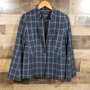 Banana Republic NWOT window pane flare sleeve blazer Womans Size 2